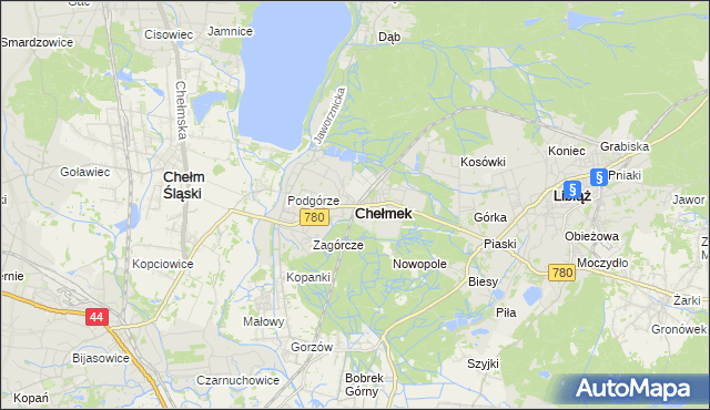 mapa Chełmek powiat oświęcimski, Chełmek powiat oświęcimski na mapie Targeo