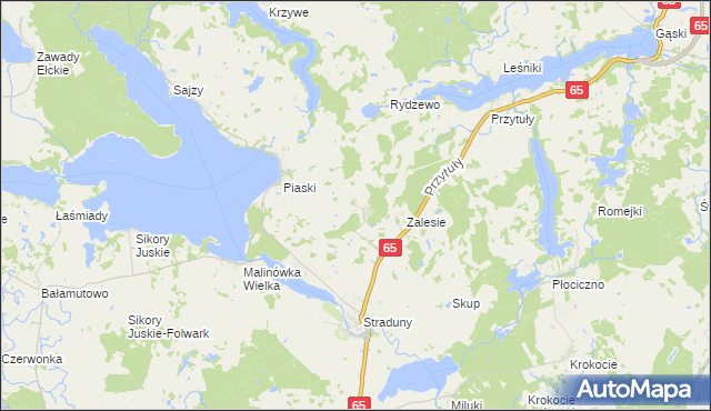 mapa Chojniak gmina Ełk, Chojniak gmina Ełk na mapie Targeo