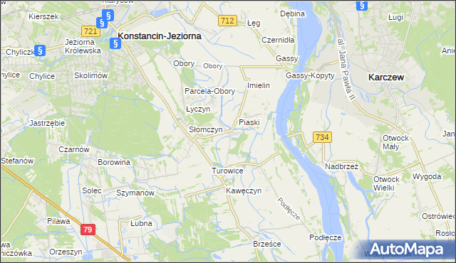 mapa Cieciszew, Cieciszew na mapie Targeo