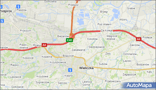 mapa Czarnochowice, Czarnochowice na mapie Targeo