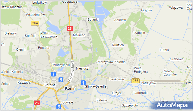 mapa Długa Łąka, Długa Łąka na mapie Targeo