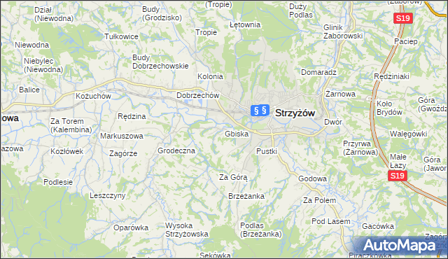 mapa Gbiska, Gbiska na mapie Targeo