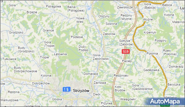 mapa Glinik Zaborowski, Glinik Zaborowski na mapie Targeo