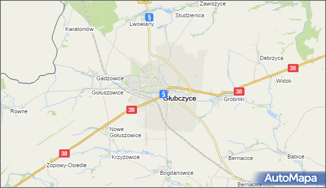 mapa Głubczyce, Głubczyce na mapie Targeo