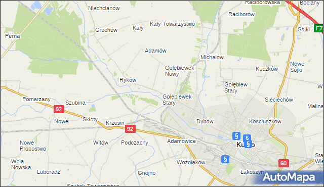 mapa Gołębiewek Stary, Gołębiewek Stary na mapie Targeo