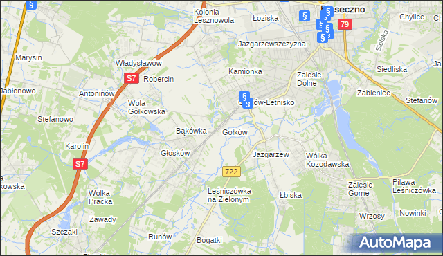 mapa Gołków, Gołków na mapie Targeo