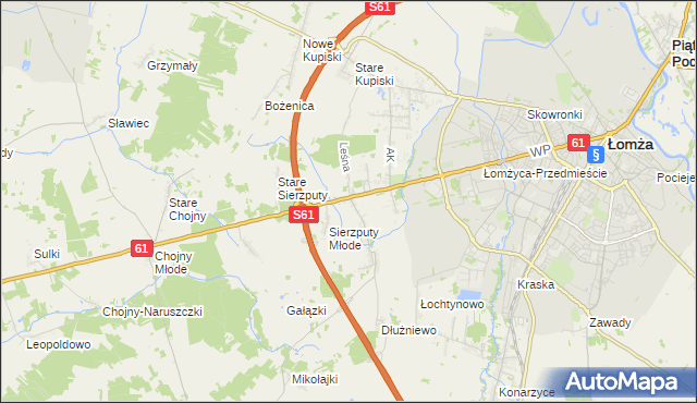 mapa Janowo gmina Łomża, Janowo gmina Łomża na mapie Targeo