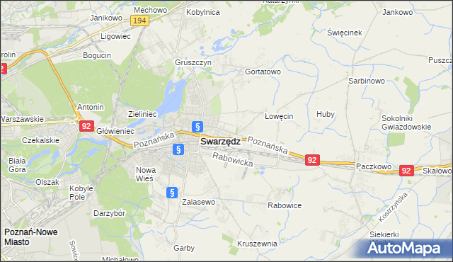 mapa Jasin gmina Swarzędz, Jasin gmina Swarzędz na mapie Targeo