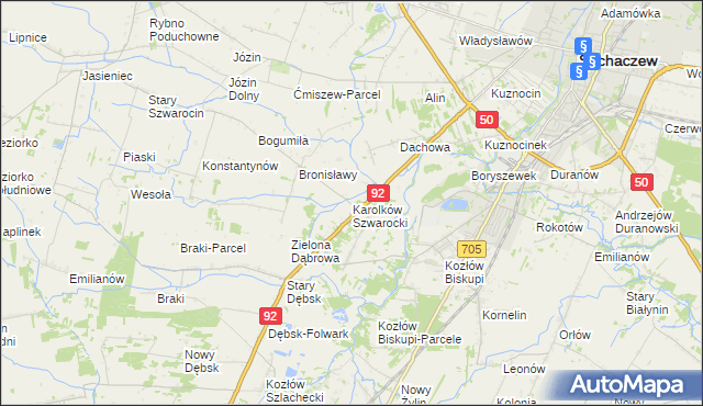 mapa Karolków Szwarocki, Karolków Szwarocki na mapie Targeo