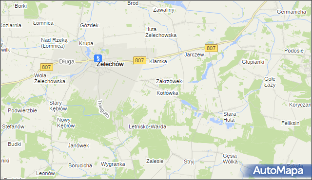 mapa Kotłówka gmina Żelechów, Kotłówka gmina Żelechów na mapie Targeo