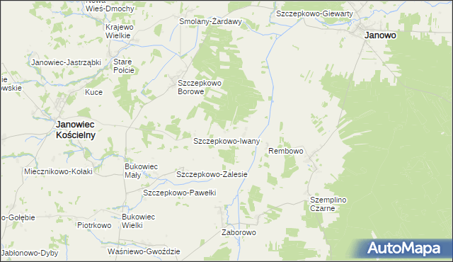 mapa Krajewo-Kawęczyno, Krajewo-Kawęczyno na mapie Targeo