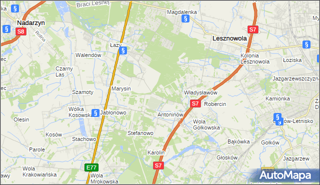 mapa Kuleszówka, Kuleszówka na mapie Targeo