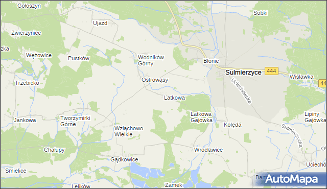 mapa Latkowa, Latkowa na mapie Targeo