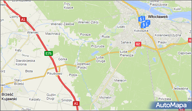 mapa Łuba Druga, Łuba Druga na mapie Targeo