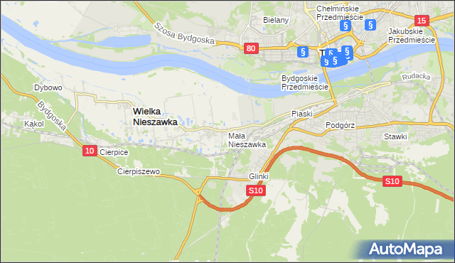 mapa Mała Nieszawka, Mała Nieszawka na mapie Targeo