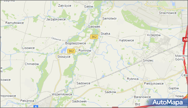 mapa Małkowice gmina Kąty Wrocławskie, Małkowice gmina Kąty Wrocławskie na mapie Targeo