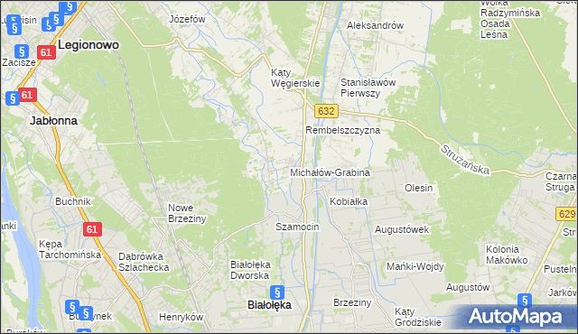 mapa Michałów-Grabina, Michałów-Grabina na mapie Targeo