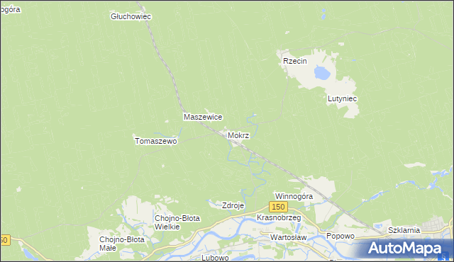 mapa Mokrz, Mokrz na mapie Targeo