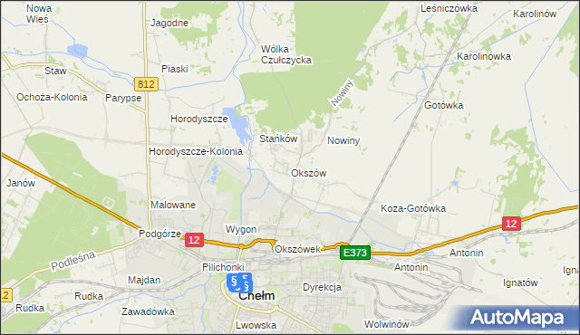 mapa Okszów, Okszów na mapie Targeo