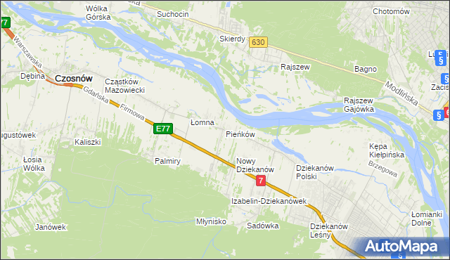 mapa Pieńków, Pieńków na mapie Targeo