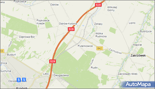 mapa Pułankowice, Pułankowice na mapie Targeo
