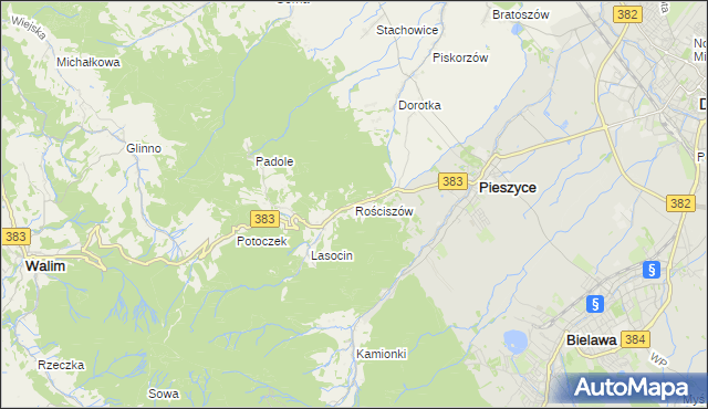 mapa Rościszów, Rościszów na mapie Targeo