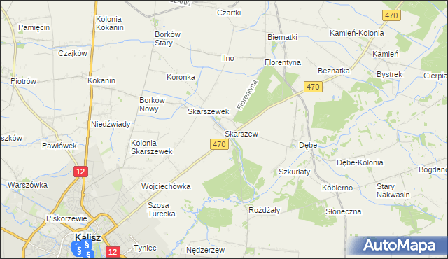 mapa Skarszew, Skarszew na mapie Targeo