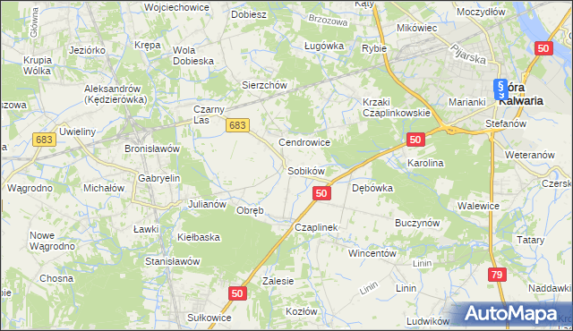 mapa Sobików, Sobików na mapie Targeo