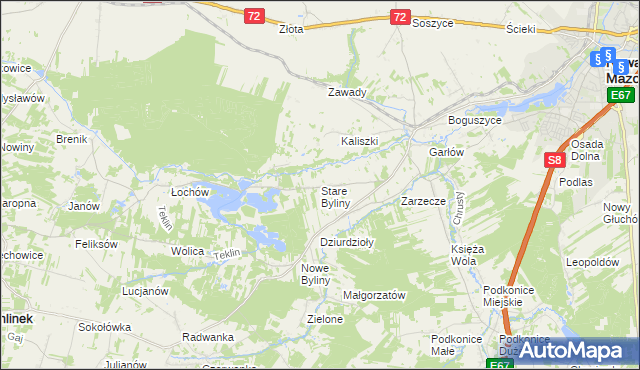 mapa Stare Byliny, Stare Byliny na mapie Targeo