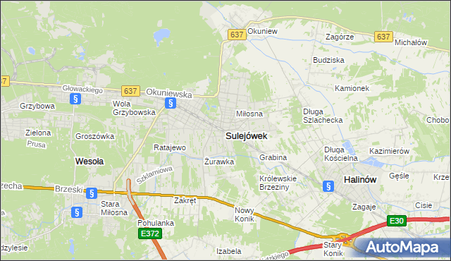 mapa Sulejówek, Sulejówek na mapie Targeo