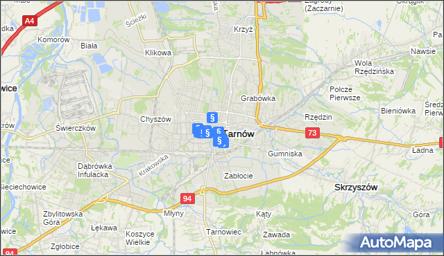 mapa Tarnów, Tarnów na mapie Targeo