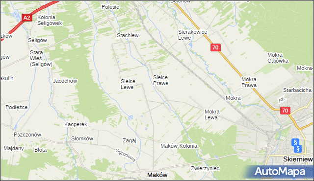 mapa Wola Makowska, Wola Makowska na mapie Targeo