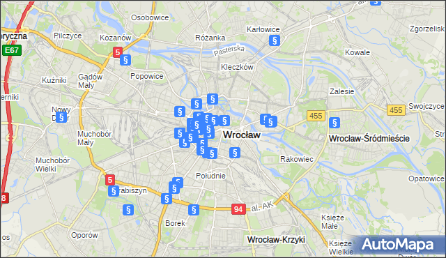 mapa Wrocławia, Wrocław na mapie Targeo