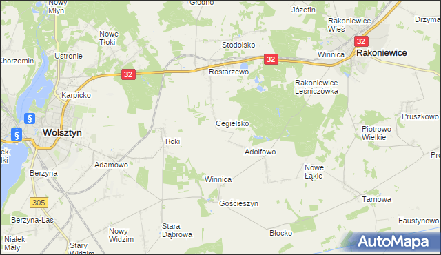 mapa Zdrogowo gmina Wolsztyn, Zdrogowo gmina Wolsztyn na mapie Targeo