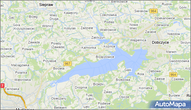 mapa Brzączowice, Brzączowice na mapie Targeo