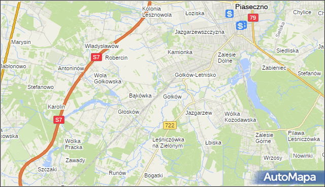 mapa Gołków, Gołków na mapie Targeo