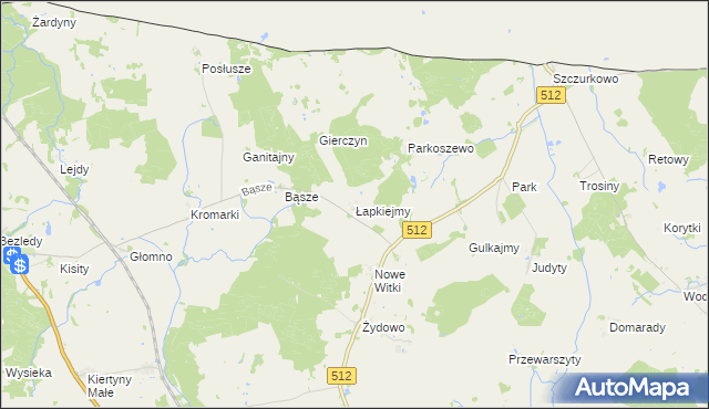 mapa Łapkiejmy, Łapkiejmy na mapie Targeo