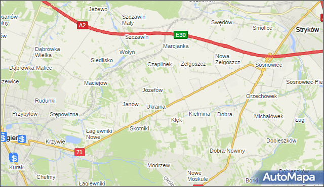 mapa Leonardów gmina Zgierz, Leonardów gmina Zgierz na mapie Targeo