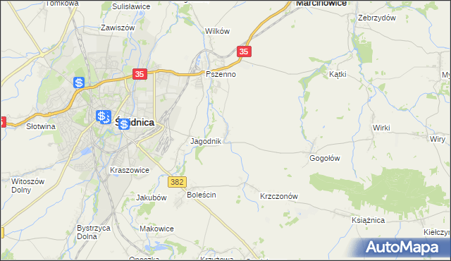 mapa Miłochów, Miłochów na mapie Targeo