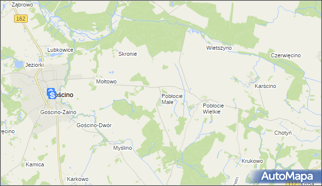 mapa Pobłocie Małe, Pobłocie Małe na mapie Targeo