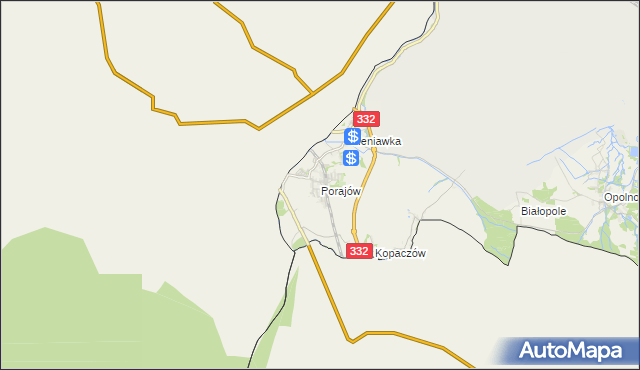 mapa Porajów, Porajów na mapie Targeo