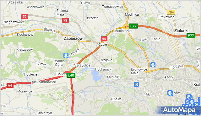 mapa Rząska, Rząska na mapie Targeo