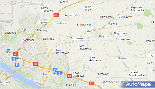 mapa Stare Boryszewo, Stare Boryszewo na mapie Targeo