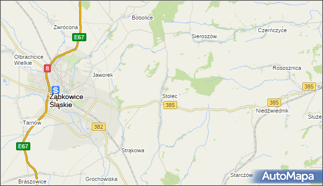 mapa Stolec gmina Ząbkowice Śląskie, Stolec gmina Ząbkowice Śląskie na mapie Targeo