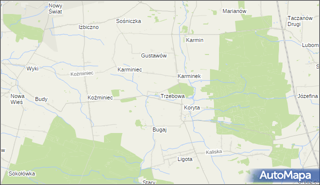 mapa Trzebowa, Trzebowa na mapie Targeo