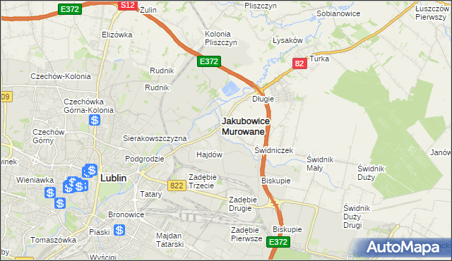 mapa Wólka powiat lubelski, Wólka powiat lubelski na mapie Targeo