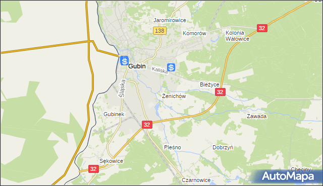 mapa Żenichów, Żenichów na mapie Targeo