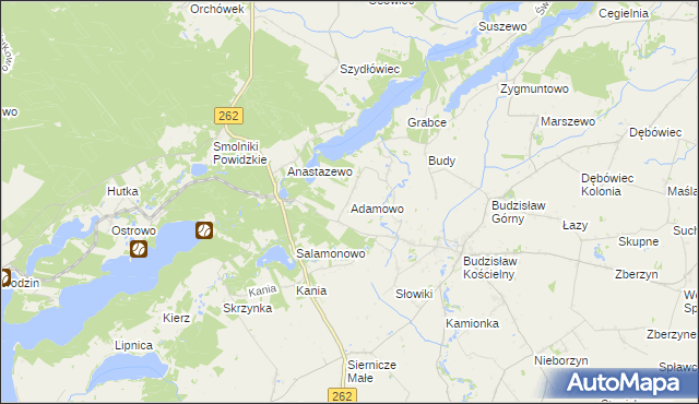 mapa Adamowo gmina Kleczew, Adamowo gmina Kleczew na mapie Targeo