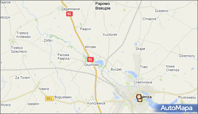 mapa Bielczyny, Bielczyny na mapie Targeo