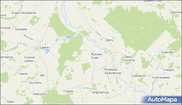 mapa Bukowo Duże, Bukowo Duże na mapie Targeo